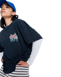 Tall Oversize Washed T-Shirt in Anthracite