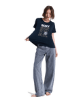 The Roxy Womens Ocean Wave Regular T-Shirt in Anthracite