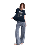The Roxy Womens Ocean Wave Regular T-Shirt in Anthracite