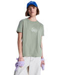 The Roxy Womens Ocean Regular T-Shirt in Oil Green