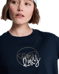 The Roxy Womens Ocean Regular T-Shirt in Anthracite