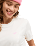 The Roxy Womens Ocean Regular Poster T-Shirt in Coconut Milk