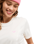 The Roxy Womens Ocean Regular Poster T-Shirt in Coconut Milk