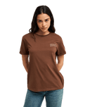 The Roxy Womens Ocean Regular T-Shirt in Chestnut