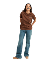 The Roxy Womens Ocean Regular T-Shirt in Chestnut