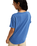 The Roxy Womens Oceanwave Regular T-Shirt in Dutch Blue