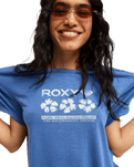 The Roxy Womens Oceanwave Regular T-Shirt in Dutch Blue