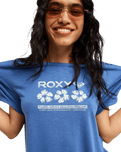 The Roxy Womens Oceanwave Regular T-Shirt in Dutch Blue
