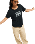 The Roxy Womens Oceanwave Regular T-Shirt in Anthracite
