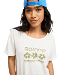 The Roxy Womens Oceanwave Regular T-Shirt in Coconut Milk