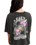 The Roxy Womens Tall Oversize Washed T-Shirt in Anthracite