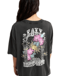 The Roxy Womens Tall Oversize Washed T-Shirt in Anthracite