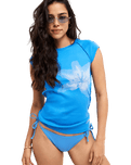 The Roxy Womens Oceans Lucky T-shirt in Super Sonic
