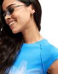 The Roxy Womens Oceans Lucky T-shirt in Super Sonic