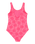 Girls Shell Dream One Piece Swimsuit in Sangria Sunset Shell Dreams