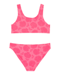 Girls Shell Dream Bralette Bikini Set in Sangria Sunset Shell Dreams