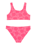 Girls Shell Dream Bralette Bikini Set in Sangria Sunset Shell Dreams