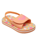 Girls Finn Sandals in White, Orange & Pink