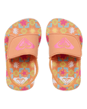 Girls Finn Sandals in White, Orange & Pink