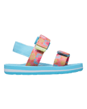 Girls Cage Sandals in White, Orange & Pink