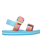 Girls Cage Sandals in White, Orange & Pink