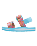 Girls Cage Sandals in White, Orange & Pink