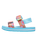 Girls Cage Sandals in White, Orange & Pink