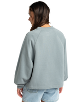The RVCA Womens Keep Growing Crew Sweatshirt in Lead