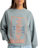 The RVCA Womens Keep Growing Crew Sweatshirt in Lead
