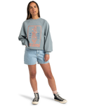 The RVCA Womens Keep Growing Crew Sweatshirt in Lead