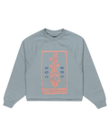 The RVCA Womens Keep Growing Crew Sweatshirt in Lead