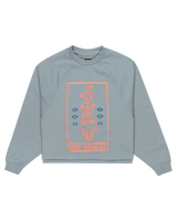 The RVCA Womens Keep Growing Crew Sweatshirt in Lead