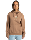 The RVCA Womens Moon and Stars Hoodie in Sonora Brown