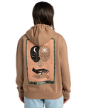 The RVCA Womens Moon and Stars Hoodie in Sonora Brown