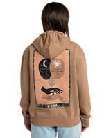 The RVCA Womens Moon and Stars Hoodie in Sonora Brown