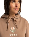 The RVCA Womens Moon and Stars Hoodie in Sonora Brown