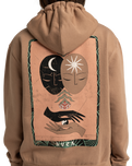 The RVCA Womens Moon and Stars Hoodie in Sonora Brown