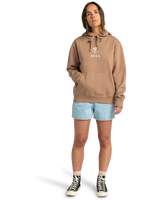 The RVCA Womens Moon and Stars Hoodie in Sonora Brown