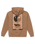 The RVCA Womens Moon and Stars Hoodie in Sonora Brown