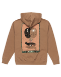 The RVCA Womens Moon and Stars Hoodie in Sonora Brown