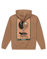 The RVCA Womens Moon and Stars Hoodie in Sonora Brown
