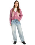 The RVCA Womens Kitty Cardigan in Orchid