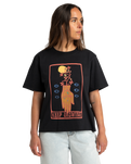 The RVCA Womens Keep Growning T-Shirt in Black