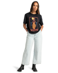 The RVCA Womens Keep Growning T-Shirt in Black