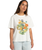 The RVCA Womens Wildflower Snake T-Shirt in Salt