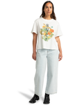 The RVCA Womens Wildflower Snake T-Shirt in Salt