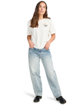 The RVCA Womens Butterfly Poster T-Shirt in Antique White