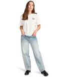 The RVCA Womens Butterfly Poster T-Shirt in Antique White