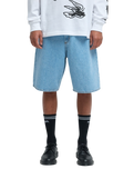 The RVCA Mens Skate Denim Shorts in Bleach Wash