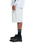 The RVCA Mens Skate Denim Shorts in Vintage White